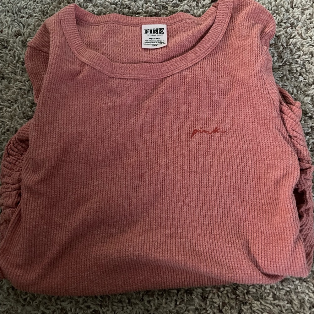 Long sleeve with ruched sides top from PINK